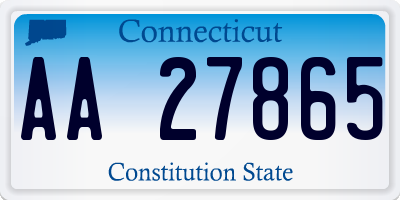 CT license plate AA27865