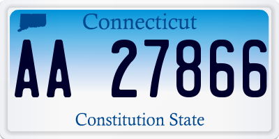 CT license plate AA27866