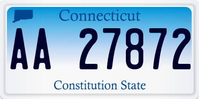 CT license plate AA27872