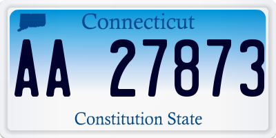 CT license plate AA27873