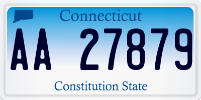 CT license plate AA27879