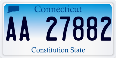 CT license plate AA27882