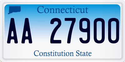 CT license plate AA27900