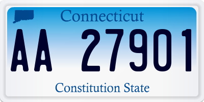 CT license plate AA27901