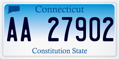 CT license plate AA27902