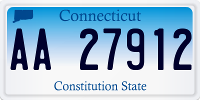 CT license plate AA27912