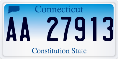 CT license plate AA27913