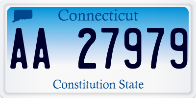 CT license plate AA27979