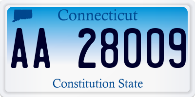 CT license plate AA28009