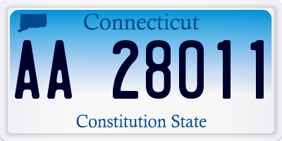 CT license plate AA28011