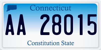 CT license plate AA28015