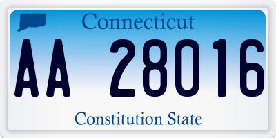 CT license plate AA28016