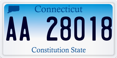 CT license plate AA28018