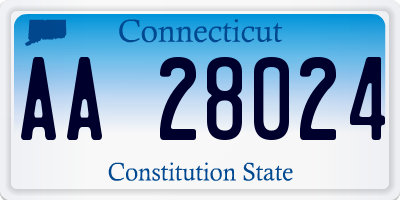 CT license plate AA28024