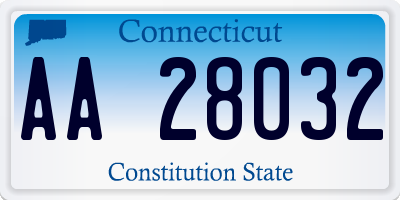 CT license plate AA28032