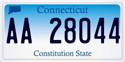 CT license plate AA28044