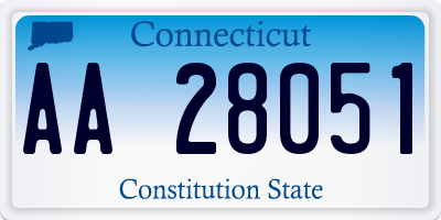 CT license plate AA28051