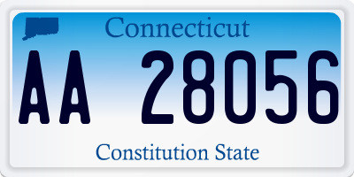 CT license plate AA28056