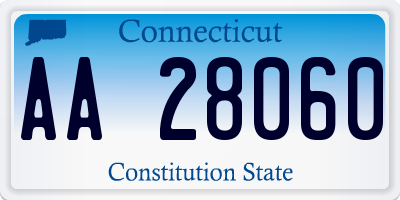 CT license plate AA28060