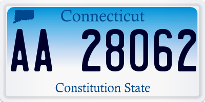 CT license plate AA28062