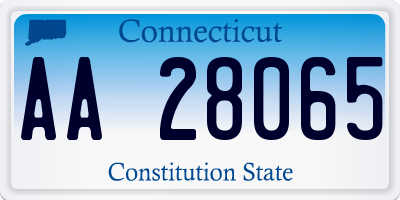 CT license plate AA28065