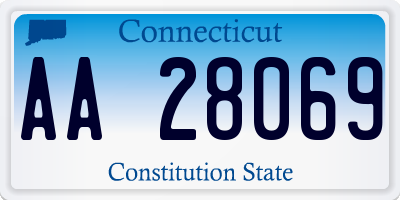 CT license plate AA28069