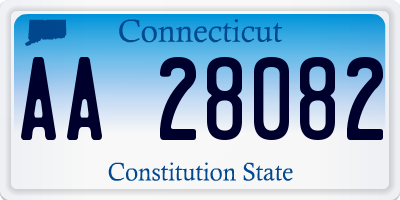 CT license plate AA28082