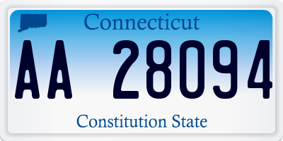 CT license plate AA28094