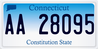 CT license plate AA28095