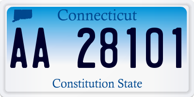 CT license plate AA28101