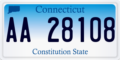 CT license plate AA28108