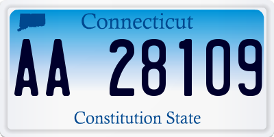 CT license plate AA28109