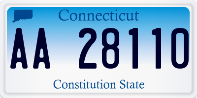 CT license plate AA28110