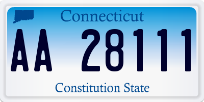 CT license plate AA28111