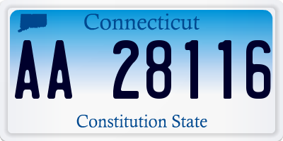 CT license plate AA28116