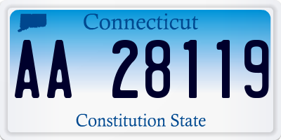 CT license plate AA28119