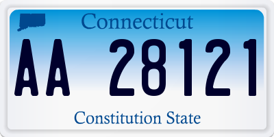 CT license plate AA28121