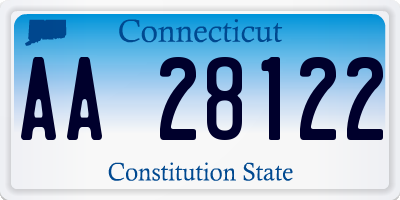 CT license plate AA28122