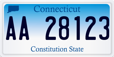 CT license plate AA28123