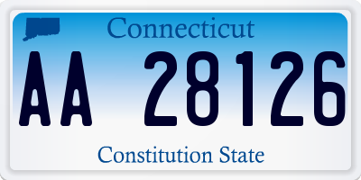 CT license plate AA28126