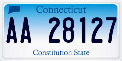 CT license plate AA28127