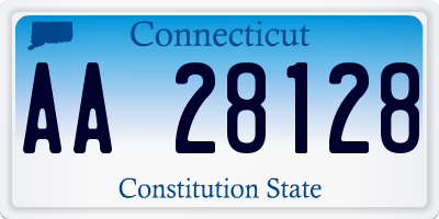 CT license plate AA28128