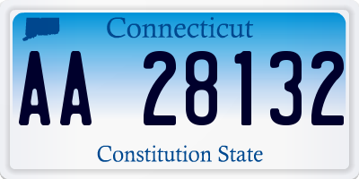CT license plate AA28132