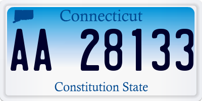 CT license plate AA28133