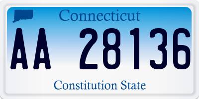 CT license plate AA28136