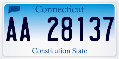 CT license plate AA28137