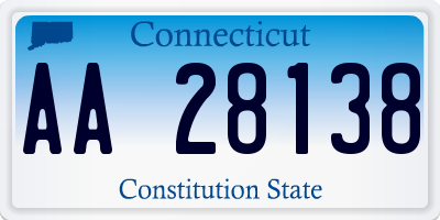 CT license plate AA28138