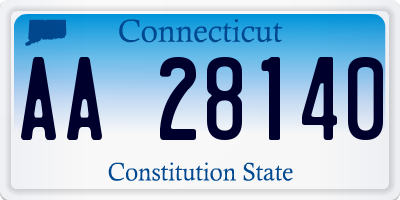 CT license plate AA28140