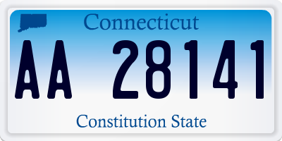 CT license plate AA28141