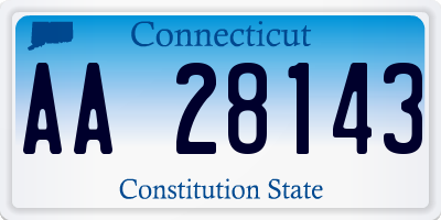 CT license plate AA28143